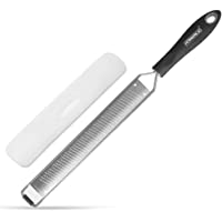 Raniaco Rallador de Queso Rayador de Cocina - Moscada de Acero Inoxidable con Cubierta Protectora y Mango de Silicona…